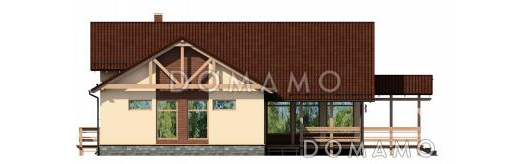 Проект большого усадебного дома с парадной гостиной, тремя спальнями и приватной зоной хозяев / Фасад 2