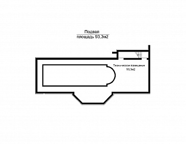 Проект помещения бассейна с помещением для персонала / План цокольного этажа