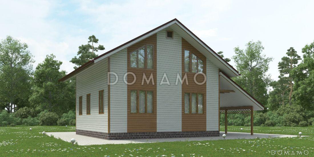 Проект каркасного дома строгого современного стиля / 4