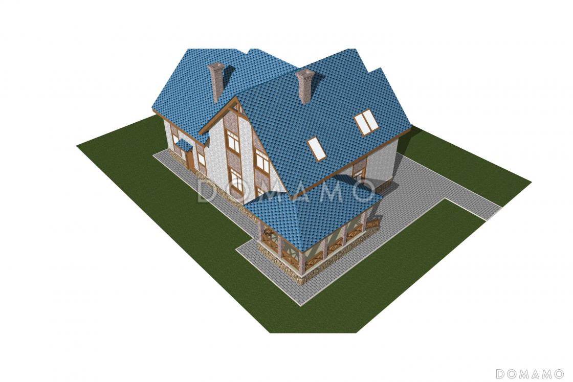 Проект двухэтажного коттеджа с большим гаражом / 6