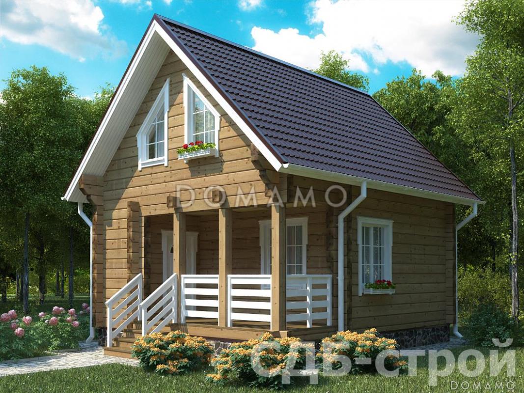 Дом из профилированного бруса по проекту ДПБ3 / 1