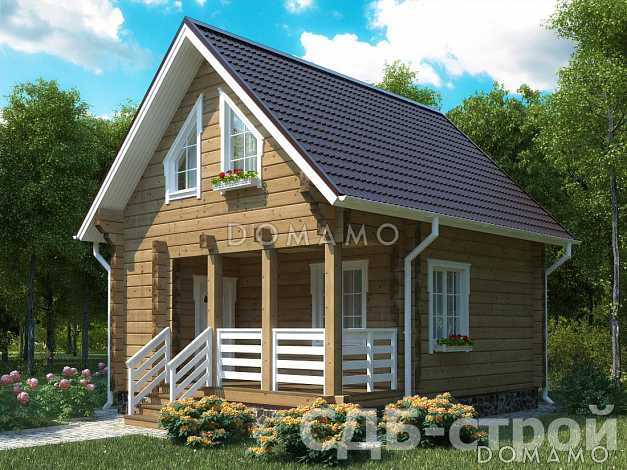 Дом из профилированного бруса по проекту ДПБ3 Дом из профилированного бруса по проекту ДПБ3