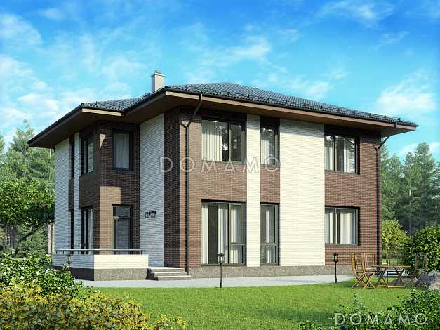 Проект двухэтажного дома по технологии ЛСТК