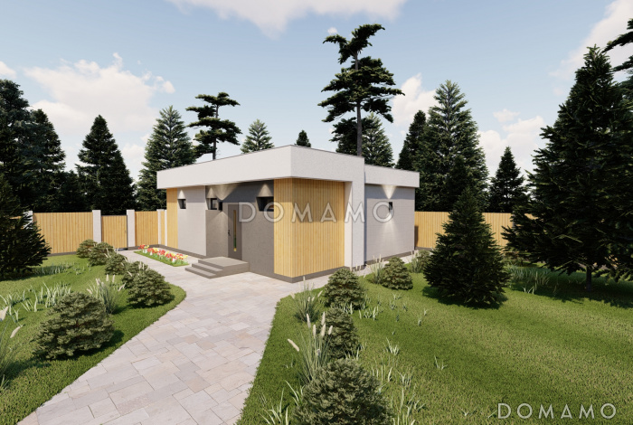 Проект современного гаража на 2 автомобиля с подвалом и хозяйственным помещением Проект современного гаража на 2 автомобиля с подвалом и хозяйственным помещением