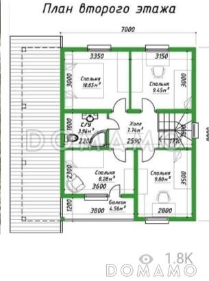 ИП Леонов О.В. / План мансардного этажа