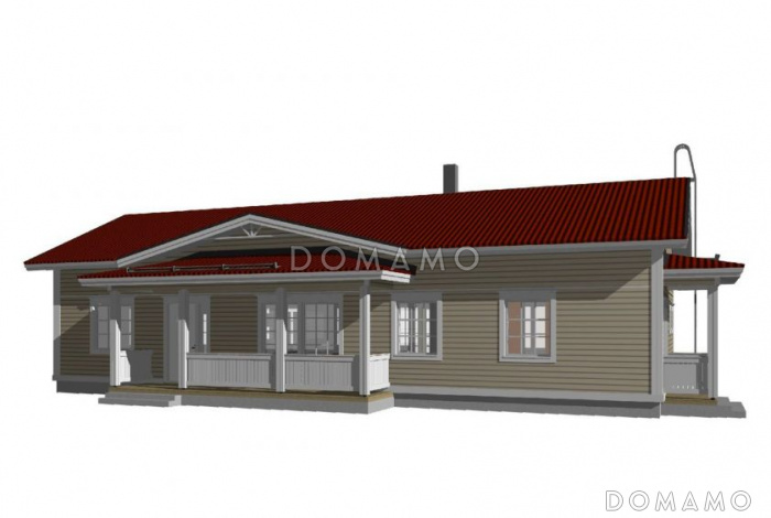 Проект каркасного дома с просторной прихожей