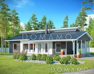 Проект современного дома с камином