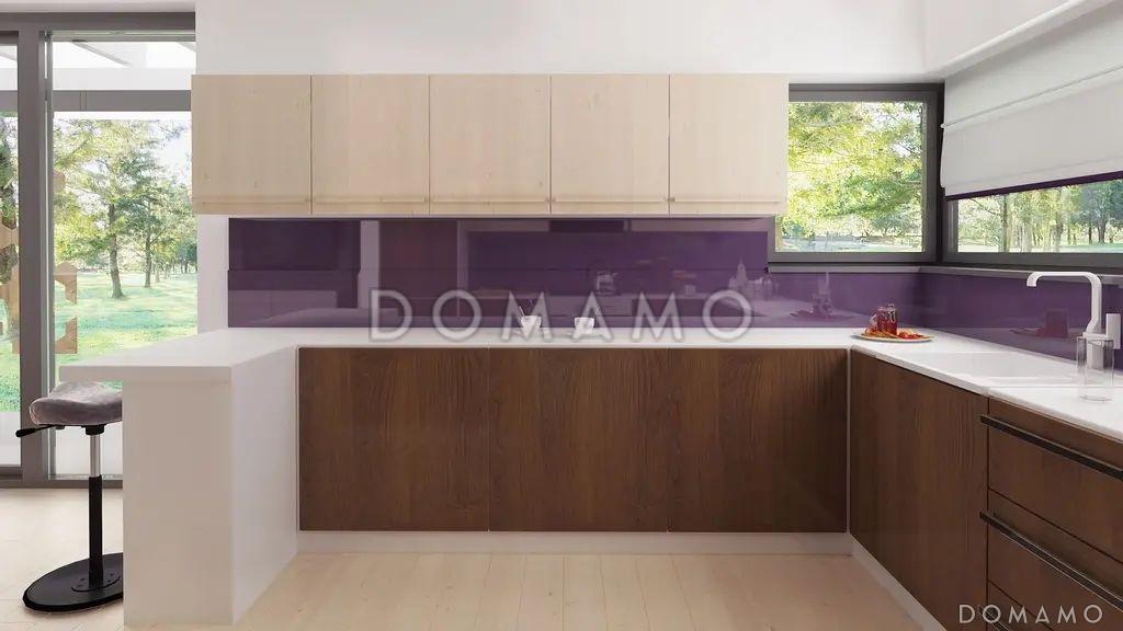 Проект кирпичного дома с террасой, окнами в пол и большой гостиной / 10