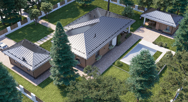 Современная усадьба «Ладога», 165 м²