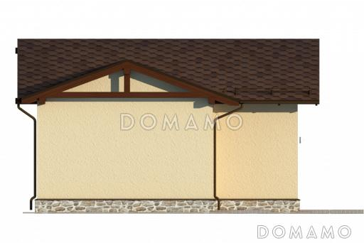 Проект с гаражом, навесом и подсобным помещением / Фасад 1