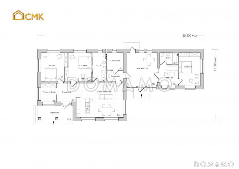 Дом в п.Свобода / План 1 этажа