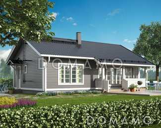 Проект каркасного дома с одной спальней