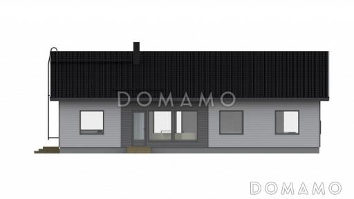 Проект каркасного дома с небольшим кабинетом / Фасад 3 Проект каркасного дома с небольшим кабинетом / Фасад 3