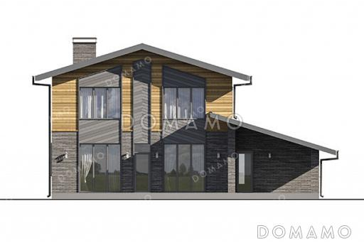 Проект двухэтажного дома с гаражом / Фасад 5