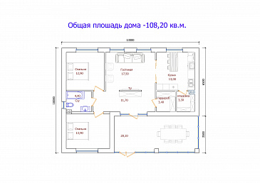 Проект 309 / План 1 этажа