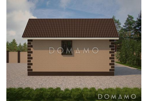 Проект загородного дома с винтовой лестницей на мансардный этаж, раздельным санузлом, террасой  / Фасад 3