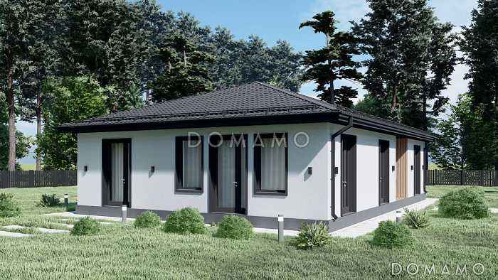 Проект одноэтажного дома с террасой S-119 Проект одноэтажного дома с террасой S-119