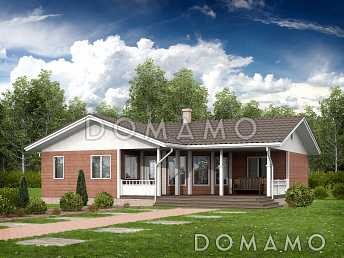 Проект каркасного дома с небольшой сауной