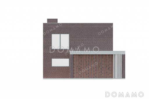 Проект двухэтажного дома с просторной гостиной и террасой / Фасад 2