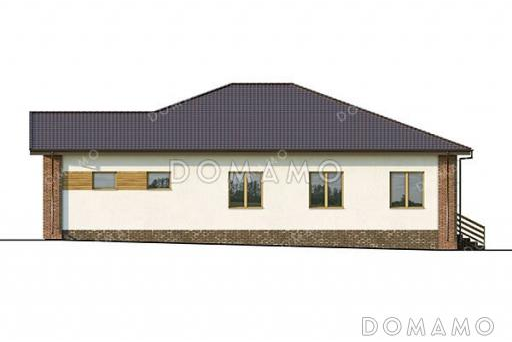 Проект одноэтажного дома со встроенным гаражом / Фасад 5