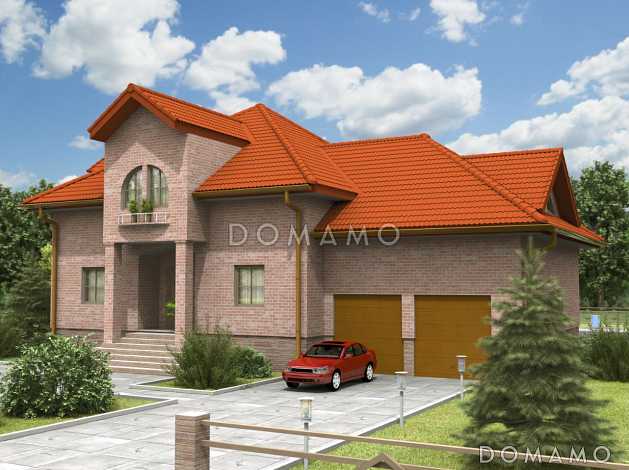 Проект загородного дома с просторными спальнями на втором этаже Проект загородного дома с просторными спальнями на втором этаже