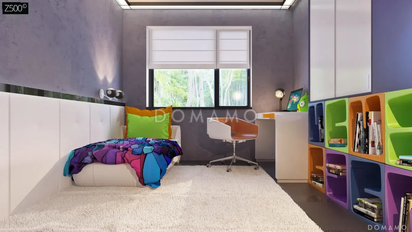 Проект компактного кирпичного дома с 3 спальнями, просторной гостиной и открытой террасой / 8