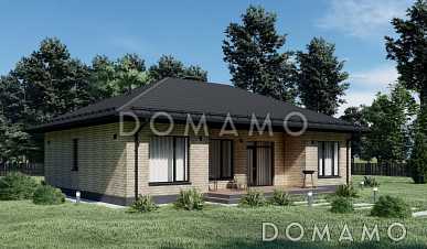 Проект одноэтажного дома с тремя спальнями S-104
