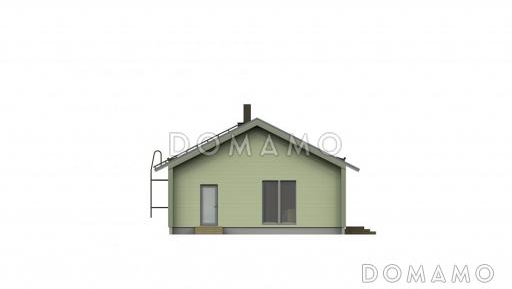 Проект одноэтажного каркасного дома с небольшой кухонной зоной / Фасад 4