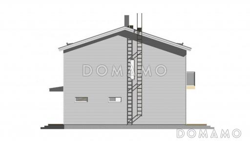 Проект каркасного дома с сауной до 200 м.кв / Фасад 4