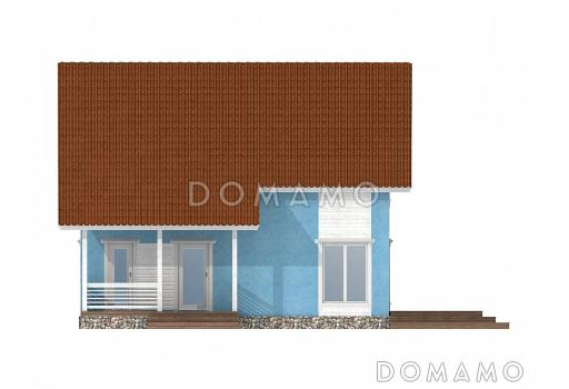 Проект каркасного дома с санузлом на втором этаже / Фасад 4