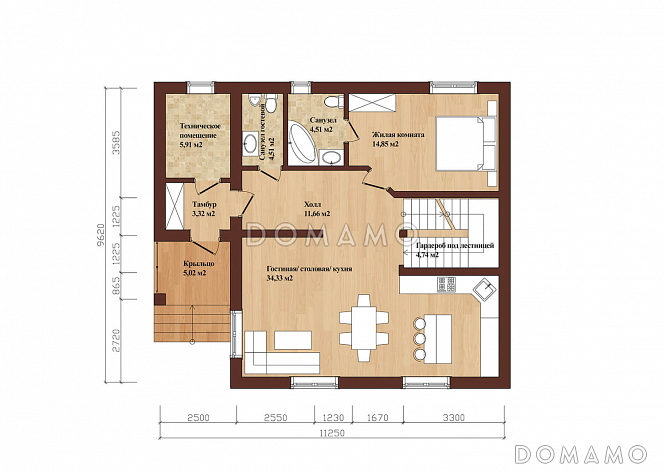 ЧЕЛСИ 200 / План 1 этажа