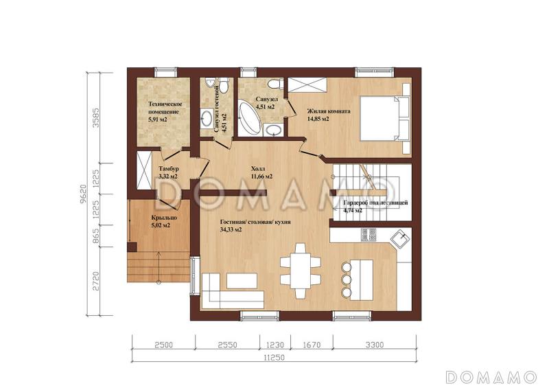 ЧЕЛСИ 200 / План 1 этажа