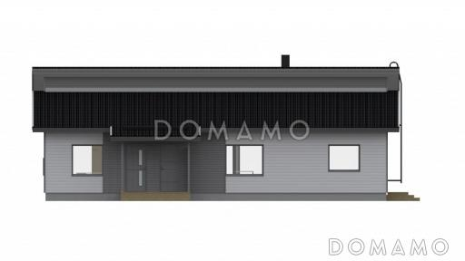 Проект каркасного дома с небольшим кабинетом / Фасад 1