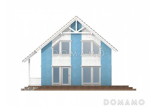 Проект каркасного дома с санузлом на втором этаже / Фасад 1