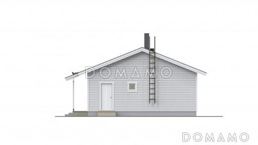 Проект одноэтажного дома с 3 спальнями / Фасад 4