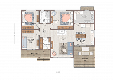 BRICK HOUSE 128 / План 1 этажа BRICK HOUSE 128 / План 1 этажа