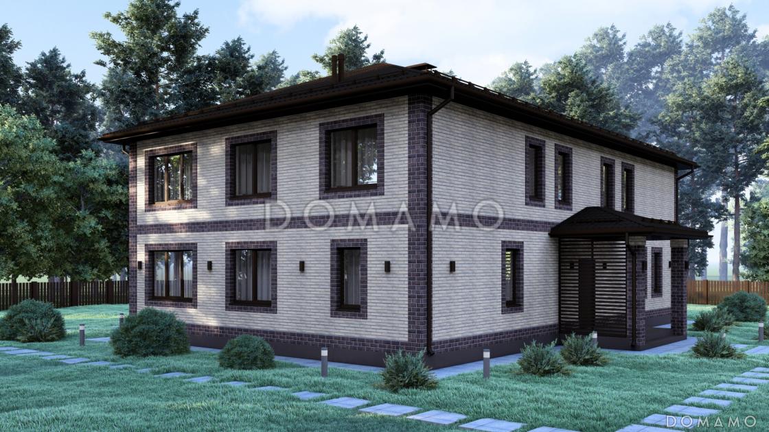 Проект эргономичного дуплекса с 8 спальнями на две семьи S-318 / 3