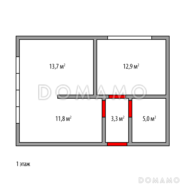 Дом "Светлый" 108м2 / План 1 этажа