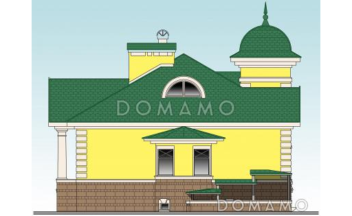 Проект  дома с подвалом / Фасад 2