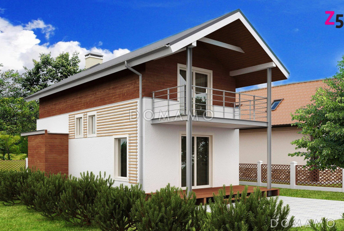 Проект компактного двухэтажного дома из кирпича для строительства на очень узком участке Проект компактного двухэтажного дома из кирпича для строительства на очень узком участке