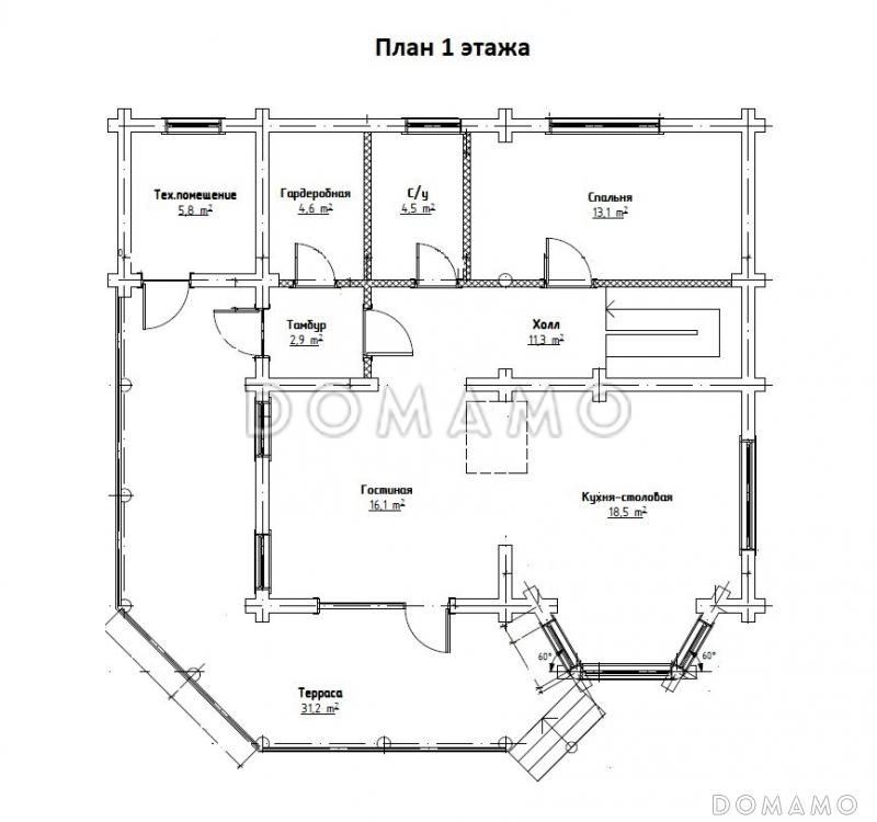 Ладога / План 1 этажа