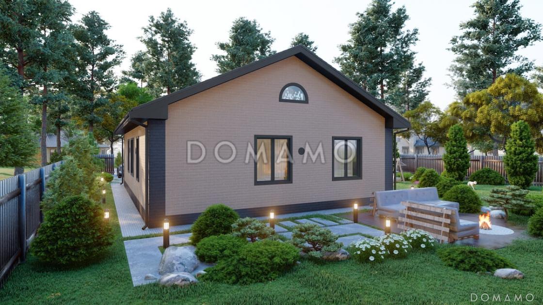 Проект компактного одноэтажного дома из газобетона с 3 спальнями, котельной и постирочной / 4