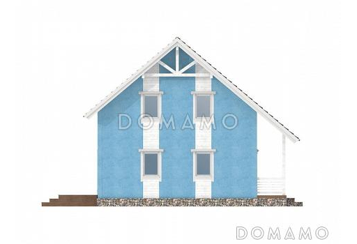 Проект каркасного дома с санузлом на втором этаже / Фасад 2