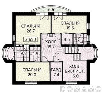 Проект дома с медной кровлей / План 2 этажа
