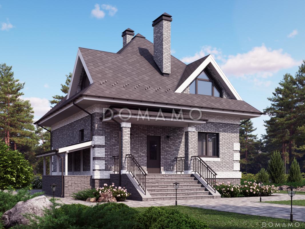 Проект загородного дома с шатровой крышей и цокольным этажом / 2