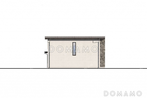 Проект двухэтажного дома с террасой и гаражом на два автомобиля / Фасад 2