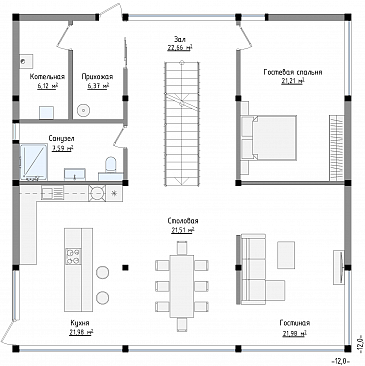 SCANDI 229 / План 1 этажа SCANDI 229 / План 1 этажа