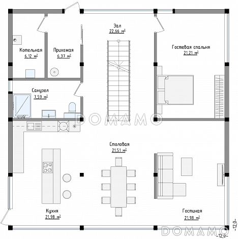 SCANDI 229 / План 1 этажа SCANDI 229 / План 1 этажа