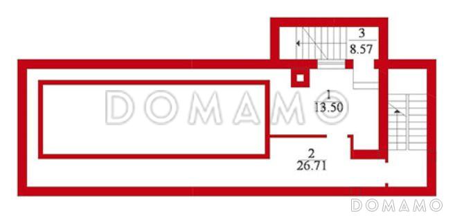 Проект двухэтажного особняка из кирпича с колоннами в классическом стиле / План цокольного этажа