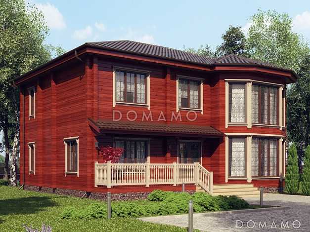 Проект просторного дома из клееного бруса Проект просторного дома из клееного бруса